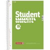 Brunnen Collegeblock Notepad Student, 4 Compartment, 70 g/m², A4 Spiral Notebook – 80 Sheets