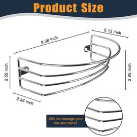 SIBAO [3-Pack] Hat Rack for Wall and Door, Metal Hat Organizer for Baseball Caps, Hat Storage Cap Holder Up to 30 Hat Hangers for Closet Cap Rack for Bedroom Entryway (Chrome)