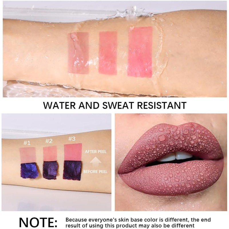 JEMPET Peel-Off Lip Stain Set – 3-piece long-lasting, transfer-proof &