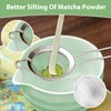 RONBEI 7PCS Matcha Whisk Set, Ceramic Bowl with Spout, Whisk