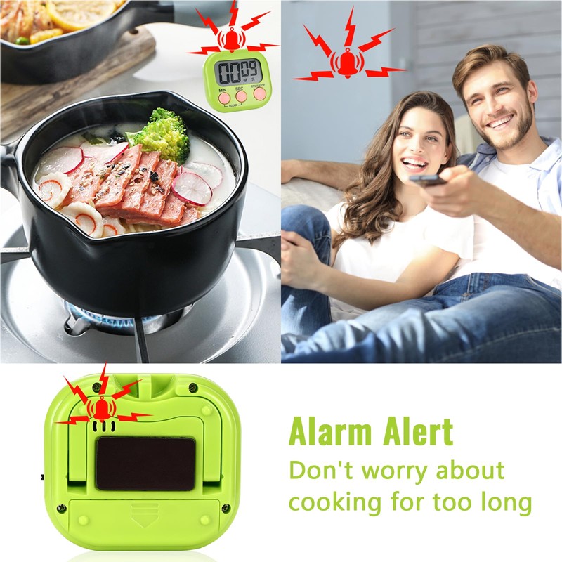 Farerkass Set of 4 Egg Timers, Digital Timer, Digital Stopwatch,