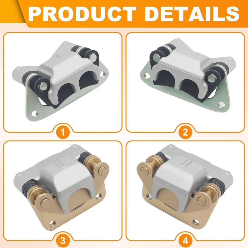 Triumilynn Front Rear Brake Caliper for Polaris RZR 800 2008-2014,