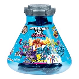 MRBEAST LAB Hybrids Mega Pack, Reveal Different Hybrid Parts to Create 5 Mix & Match Action Figures, Including a Mega Torso Panther Experiment to Reveal Hybrid's Real Colors, Collect 30+ Beasts