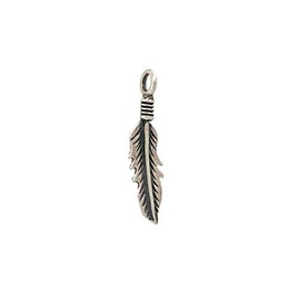 33mm Feather Charm for Necklace or Earring Design Sterling Silver from D&J
