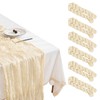CheurYae Pack of 6 Cheesecloth Table Runners 90 x 300