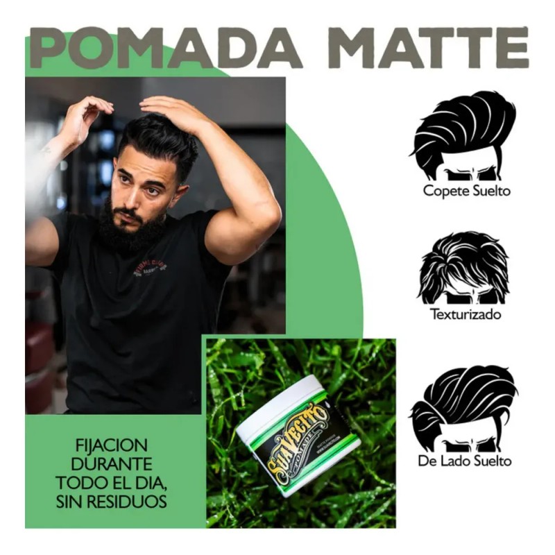 Suavecito Matte Pomada Cera Para Peinar 113g 3 Pzas