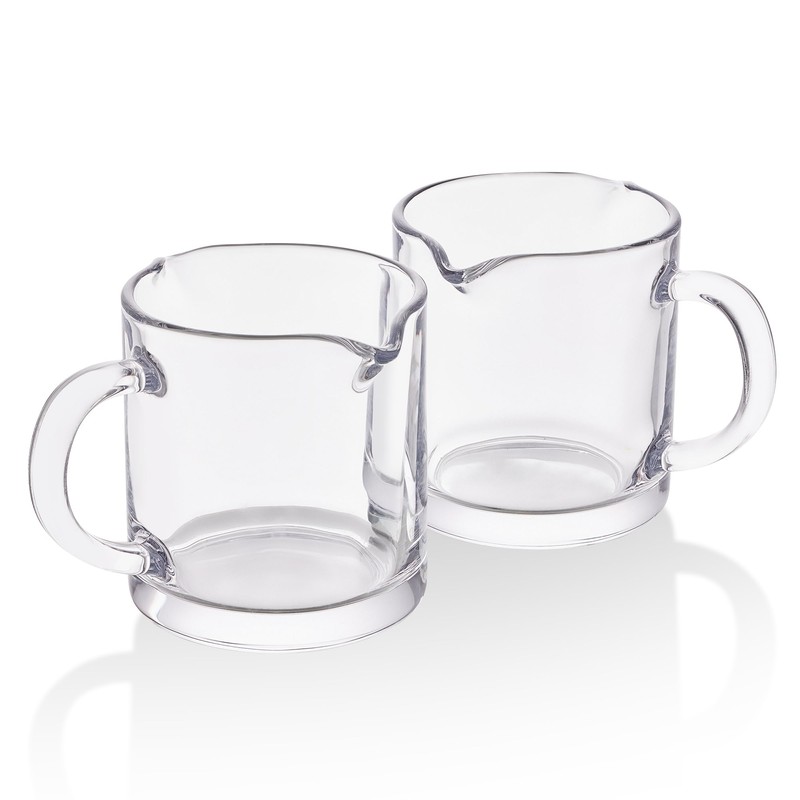 Ackers Shot Glasses Espresso Parts Double Spouts Milk Cup Clear