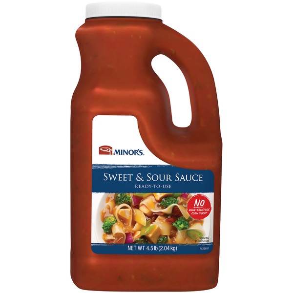 Minor's Sweet and Sour Sauce and Marinade, Authentic Bold Asian Flavor with Pineapple, 4.5 lbs (Packaging May Vary)