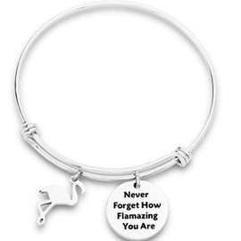 Kivosliviz Flamingo Bracelet Jewelry Flamazing Flamingos Motivational Jewelry