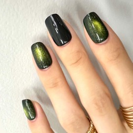 Redykat 24PCS Glossy Coffin Press On Nails, Salon Quality Nail art, Extra Long Acrylic Fake Nails, False Nails, Home Quick Manicure……… (Gemstone Glow)