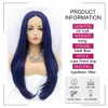 Angle Lucky Blue Lace Front Wig Long Straight Dark Blue