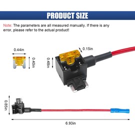 ZIMISI 5PCS 12V Car Add-a-Circuit Fuse, Low Profile Mini Blade Fuse Holder with 5 x 5A Inserts, Automotive Fuses TAP Adapter Set for Car, Boat, Truck (Mini)