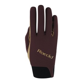 Roeckl Maniva Sports Riding Gloves, Tournament Summer Gloves, Mahogany 7.5
