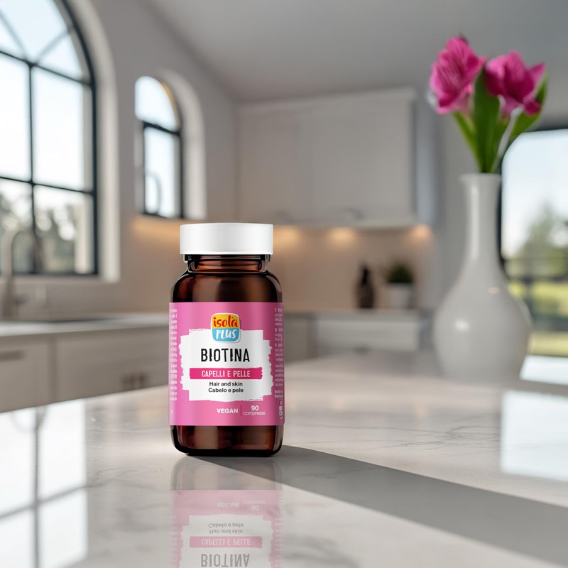 ISOLA PLUS Biotina Integratore Capelli Pelle Unghie 90 Capsule 310mg