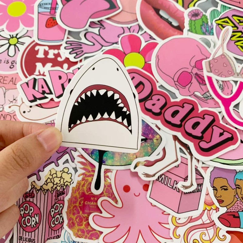 Stickers Aesthetic Pack 100 Sheets Cute VSCO Neon Girls Stickers,