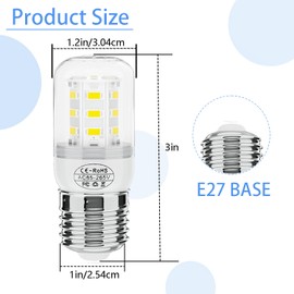 Kibitigik 5304511738 Refrigerator LED Light Bulb KEI D34l Bulb Compatible with Frigi-daire Refrigerator Replaces AP6278388 PS12364857 4584444 (110V 5W White Light) - 4Pack