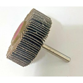 Unbranded 2-1/2" INCH x 3/4 x 1/4 SHANK MOUNTED FLAP WHEEL - A/O - 60 GRIT - (QTY: 5) NOS