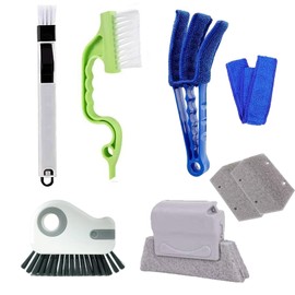 Window Groove Cleaning Brush, Pack of 6 Cleaning Brushes for Window Door Cleaning All Corners and Gaps Window Frame Cleaning Brush Groove Cleaning Brush