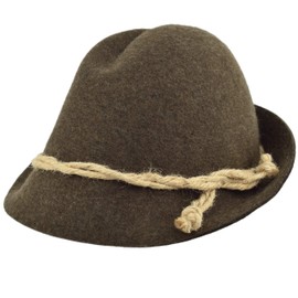 MELEGARI Faustmann Tyrolean Sepplhut Eibsee Mountain Hat Alpine Hat Men Women Summer Winter, brown