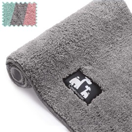 KINLO 60 x 90 cm Bath Mat, Non-Slip, High Pile Bath Mat, Machine Washable Bath Mat, Bathroom Rug with Water Absorbent, Bath Rug for Shower, Bathtub and Bathroom - Grey