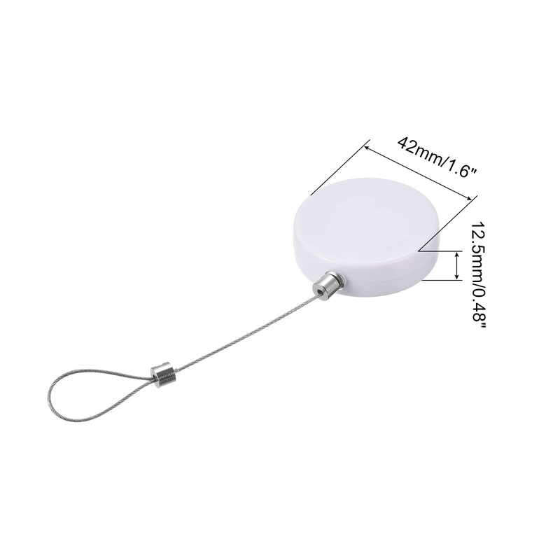 MECCANIXITY Round Retractable Cable Lock with Self-Adhesive, Remote Control Security