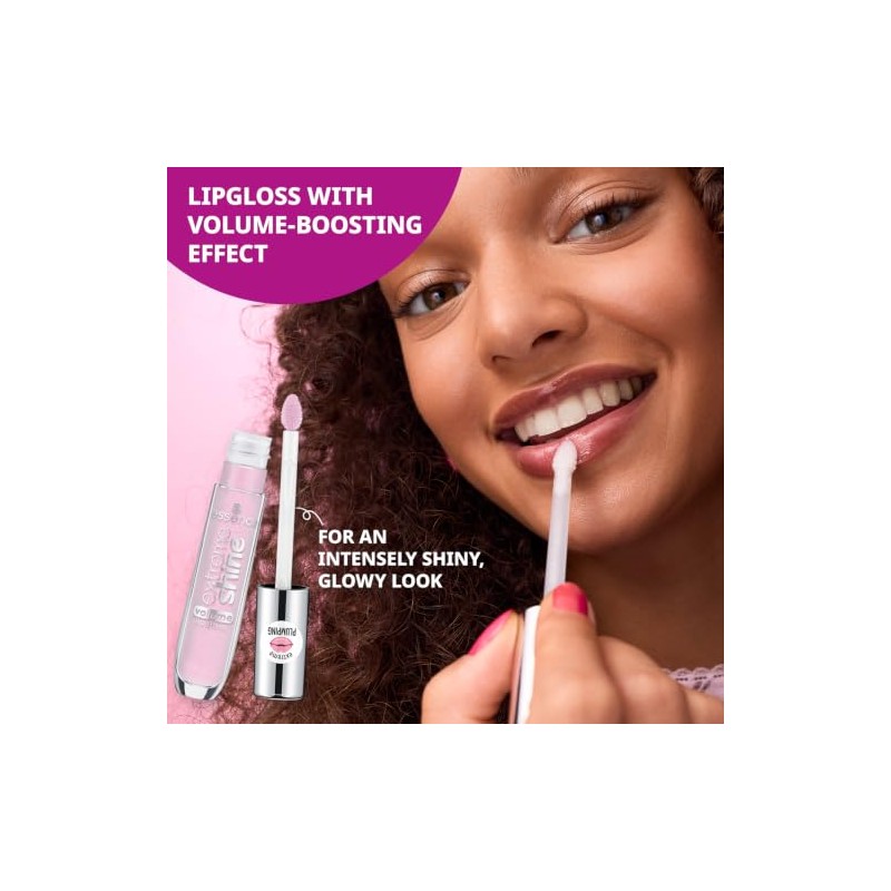 essence extreme shine volume lipgloss, plumping, shiny, dewy, translucent (5ml)