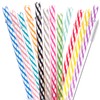 Dakoufish 12 Piece 12 Inch Reusable Plastic Thick Drinking Straws