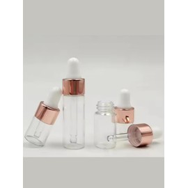 NGARHUG STORE 4 Pcs of 1ml, 2ml, 3ml, 5ml Dropper Bottle, Tincture Bottles with Dropper, glass dropper bottle, Clear Liquid Container for Essential Oils, Perfume (Transparent)