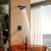 SaniteModar Black Shower Faucet Set 8 Inch Round Rainfall Shower
