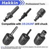 Hakkin 0.8-10mm Keyless Drill Chuck Adapter, 3/8-24UNF Capacity Mount with