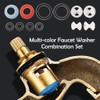 72 Pcs 10 Sizes Faucet Washers Assorted Kit, with Pleochroic
