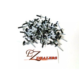 Bryke Fasteners Large Head Black Rivets Pop Rivet 100 qty 3/16"  IMCA Wissota USMTS NHRA IHRA