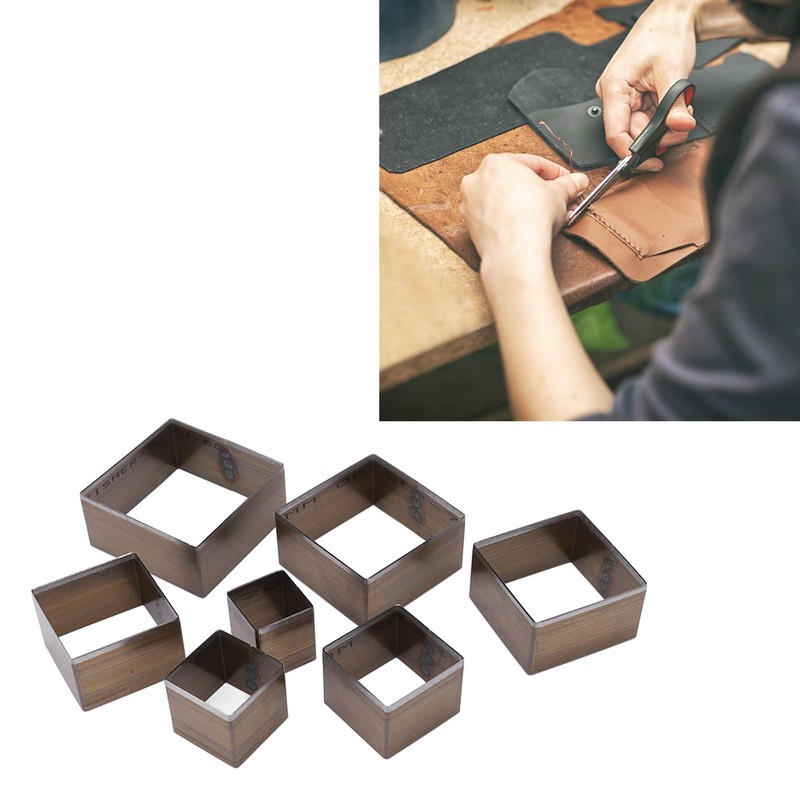 7Pcs Hollow Punch Cutter Squared Design High Carbon Steel Multipurpose