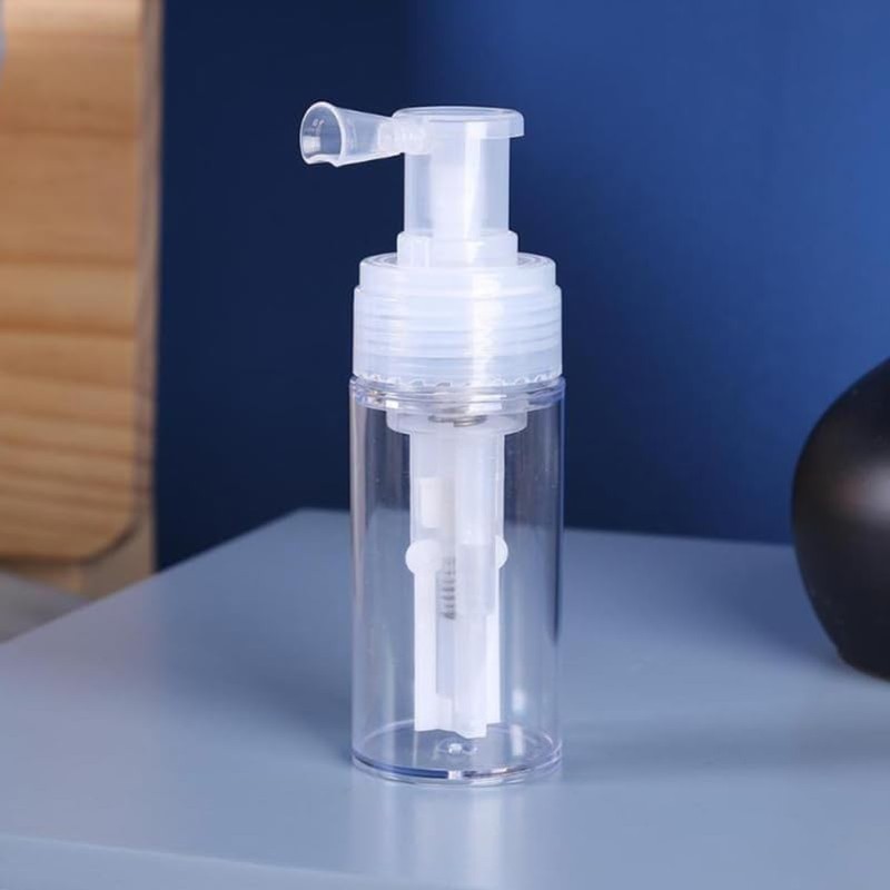 NUOBESTY Botella Aplicadora de Polvo Seco 110ml, Envase Plástico Transparente