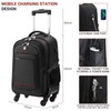 StarCloud 4-Wheel Checked Rolling Backpack 55L (24x15x9in): Extra-Large Roller Travel