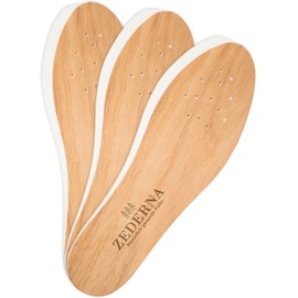 Zederna Cedar Soles Original – Moisture absorbing and comfortable; very effective to eliminate sweaty feet issues and shoe odour; all-natural cedarwood shoe insoles/ inserts (Pack of 3 - EU 39)