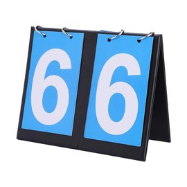 Bnineteenteam Sports Digit Scoreboard,2/3/4 Digit Portable Flip Score Counter Sports Competition for Table Tennis Basketball(2 Digit-Blue) Scoreboard Judgment, Timing, Step -by -step Appliances