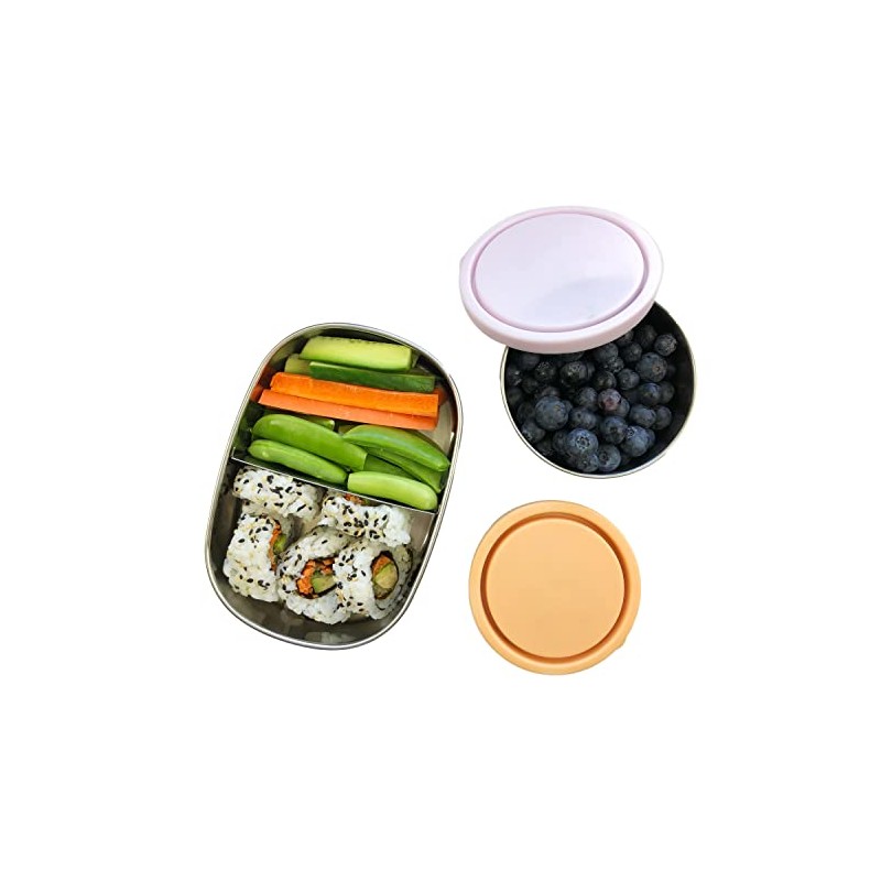Ever Eco Stainless Steel Bento Snack Box 2 Compartments, 580