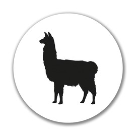 Huuraa Sticker Llama Silhouette Sticker Size 10 cm with Motif for All Animal Lovers Gift Idea for Friends and Family