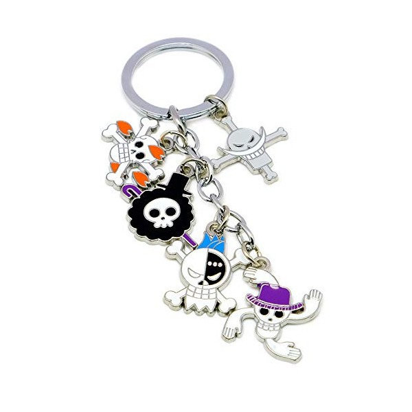 Vophifo Key Ring with 5 Chibi Figures for Straw Hat