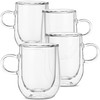 Brew To A Tea Glass Espresso Cups, Set of 4,
