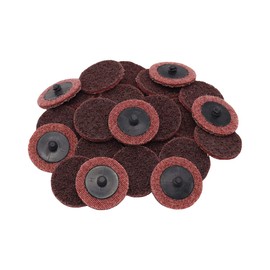 Grip 25 pc 2" Surface Conditioning Quick Change Sanding Discs (Medium) - Wood, Metal, Fiberglass - 25,000 RPM Maximum Speed - Home, Garage, Workshop
