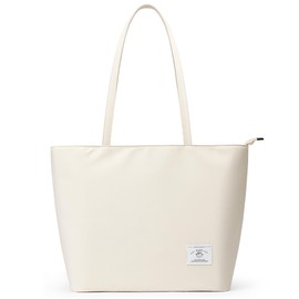 KALIDI FANCY FOREST Women's Tote Bag, Large Capacity, Shoulder Bag, Shoulder Bag, Oxford, Plain, For School Commutes, Work, Zipper Included, white