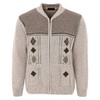 Men Knitted Cardigan Zip Front Chunky Cable Knit with Front