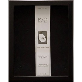 Frame USA Shadow Box Showcase Series 10x13 Wood Frames (Black)