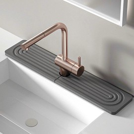Stargaz Faucet Mat For Kitchen Sink，Sink stone quick dry around faucet,Stone Faucet Mat for Kitchen Sink Splash Guard Sinks Stones Quick Dry Around Faucets Stones Drying Mats Bathroom(15.8”×3.9”)