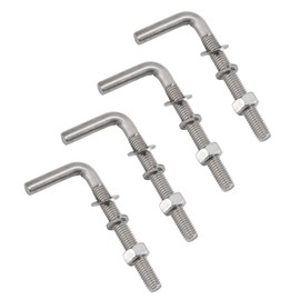 (20 Pieces) M6x40mm L Shaped Threaded Bolt Kits 304 Stainless Steel Foundation Anchor Bolts Square Screws Hooks For Hanging