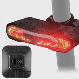 Smart Bike Tail Lights with Turn Light Waterproof IP65 luz para Bicicleta USB Rechargeable Ultra Bright Safety Warning Anti Theft Alarms Cycling Taillight Bike Taillights (1)