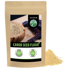 Carob kernel flour (250g, 8.8oz), light carob kernel powder suitable as starch, natural and vegan, gently dried and ground, carob kernel powder