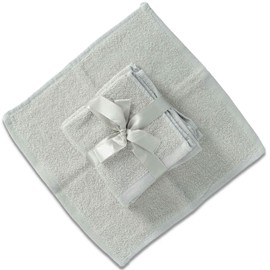 CASA TESSILE Coloured Wash Basin Set of 6 30 x 30 cm Grigio Chiaro